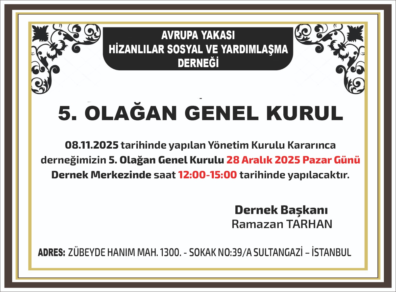 5. OLAĞAN GENEL KURUL TOPLANTISI